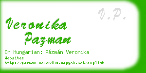 veronika pazman business card